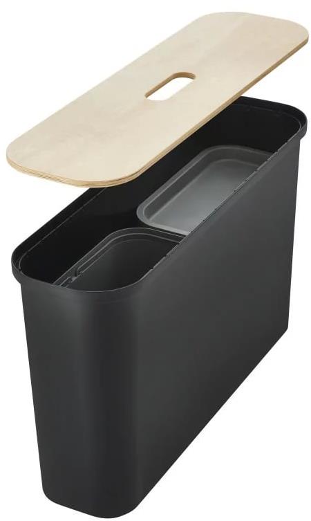 ORTHEX 46 l černý s víkem + 2 koše COLLECT 13 l na prádlo, odpad