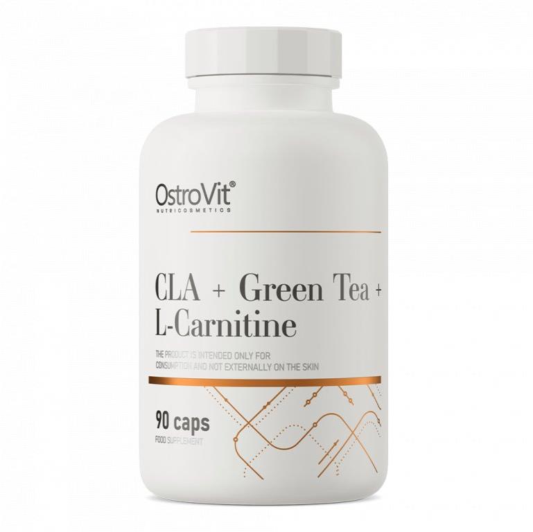 OstroVit CLA + Zelený čaj + Lkarnitin, 90 kapslí