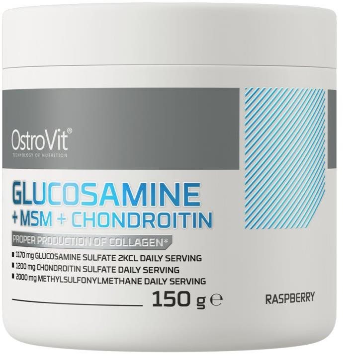 OstroVit Glukosamin + MSM + Chondroitin, Malina, 150 g