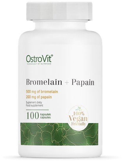 OstroVit Bromelain + Papain VEGE, 100 kapslí