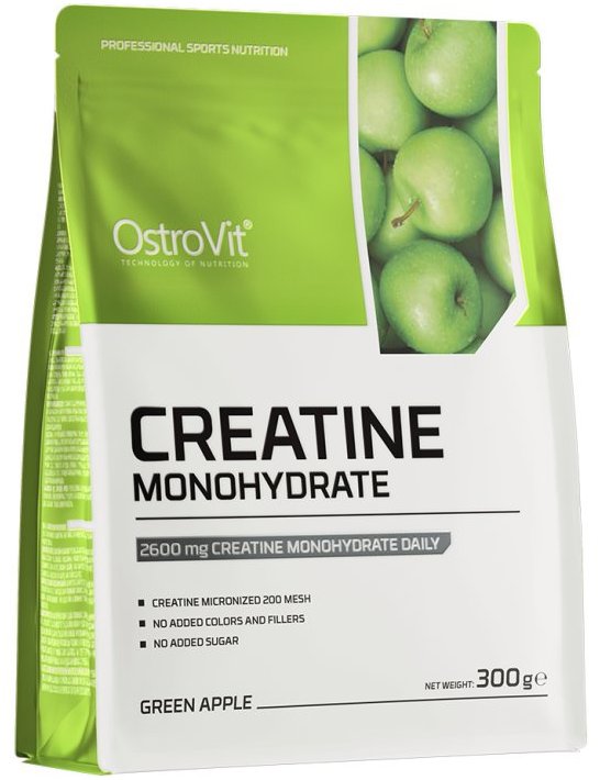 OstroVit Kreatin monohydrát, 300 g, jablko
