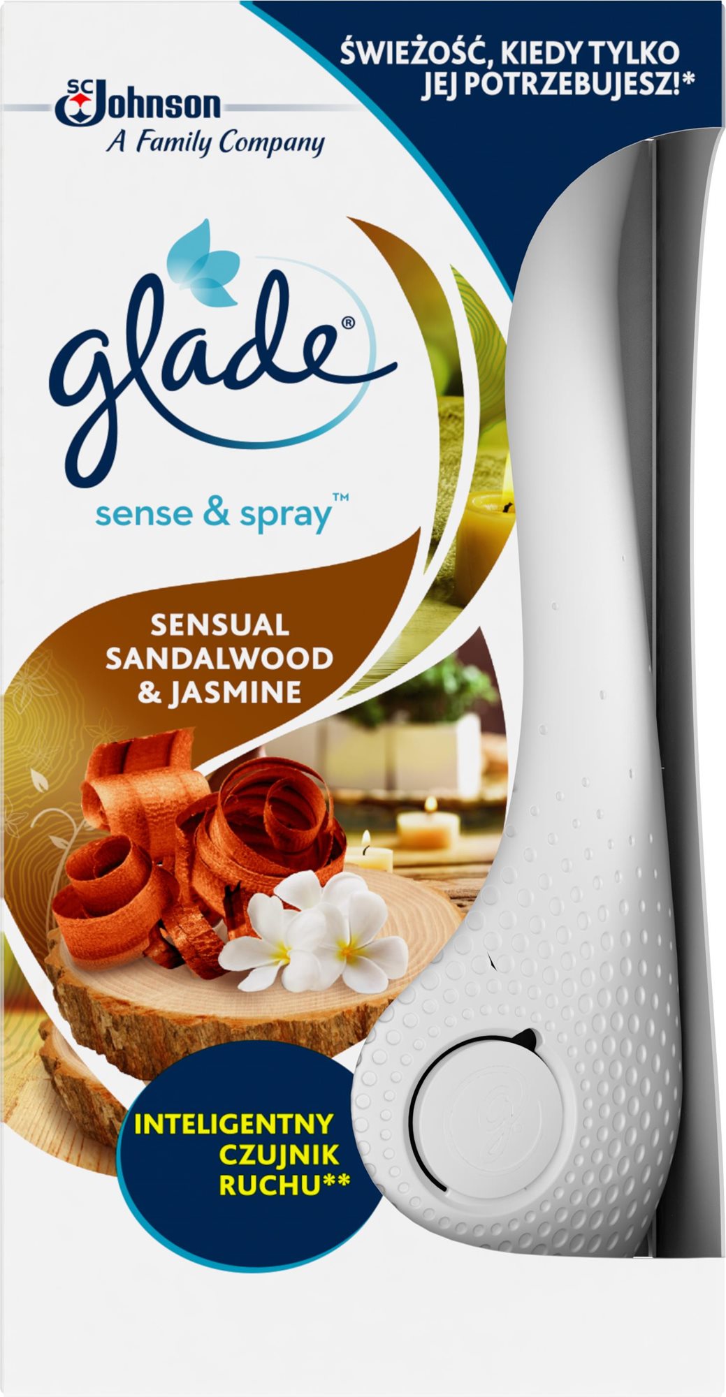 GLADE Sense&Spray Sensual Sandalwood & Jasmine komplet 18 ml