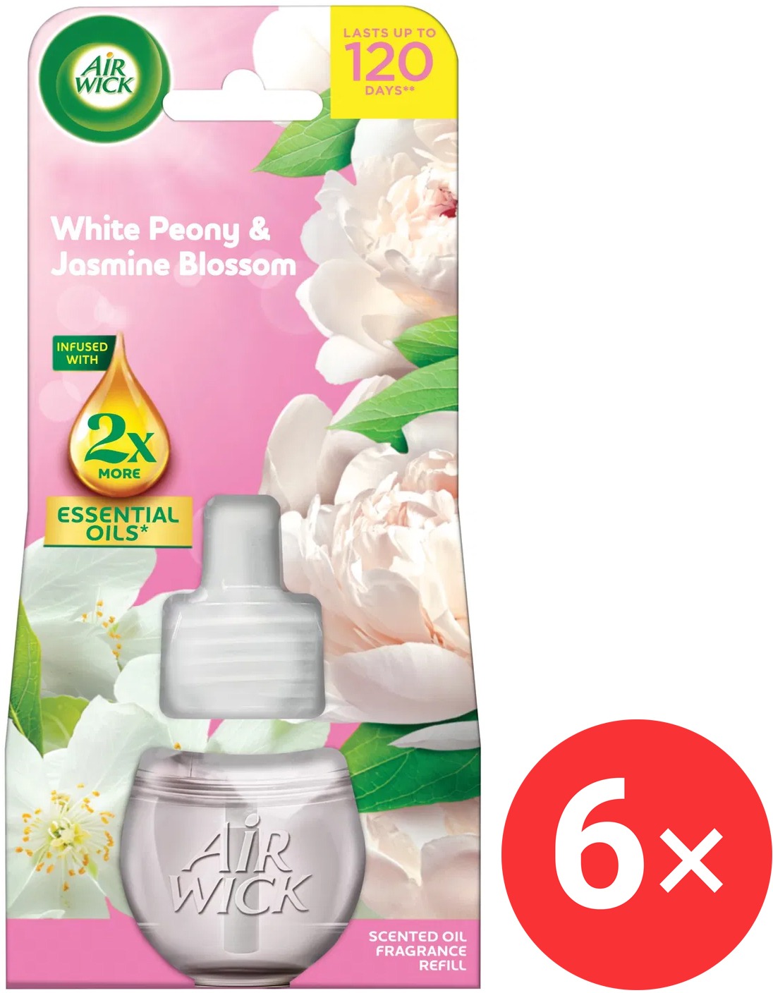 AIR WICK Electric náplň Pivoňka a jasmínový květ 6x19 ml
