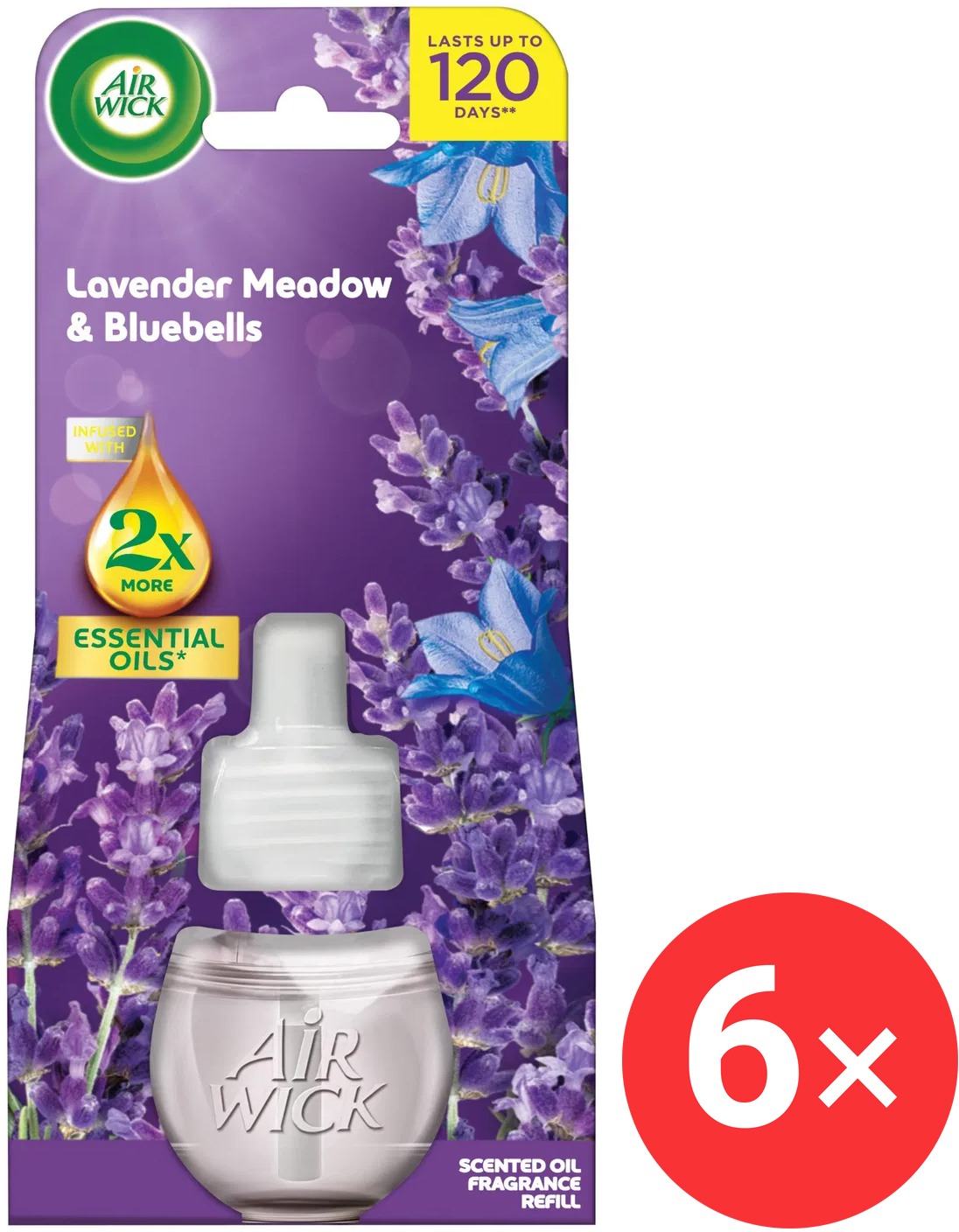 AIR WICK Electric náplň Levandulová louka a modré kvítky 6x19 ml