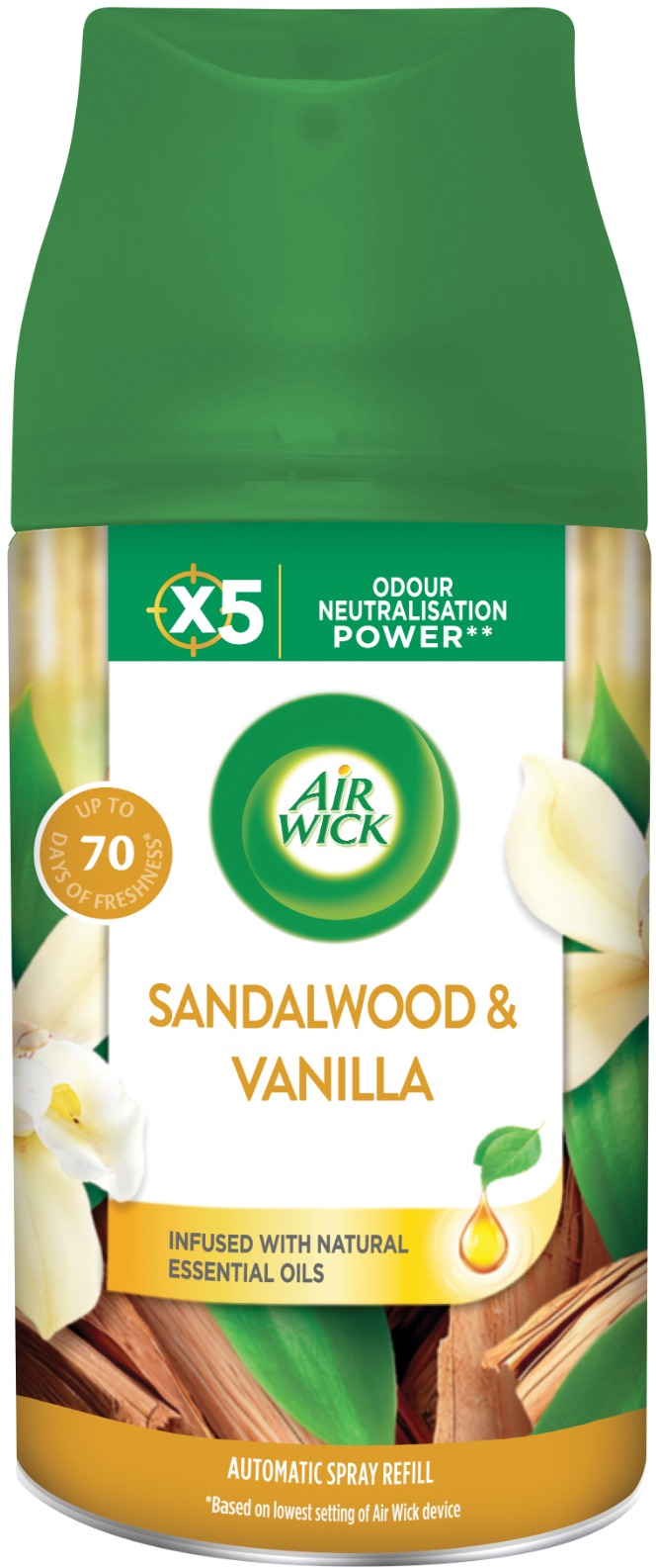 AIR WICK Freshmatic Vanilka a santalové dřevo 250 ml