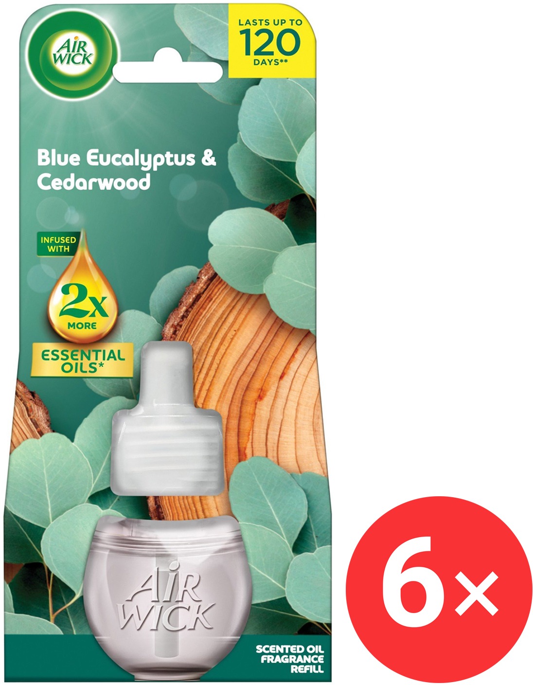AIR WICK Electric náplň Eukalyptus a cedrové dřevo 6x19 ml