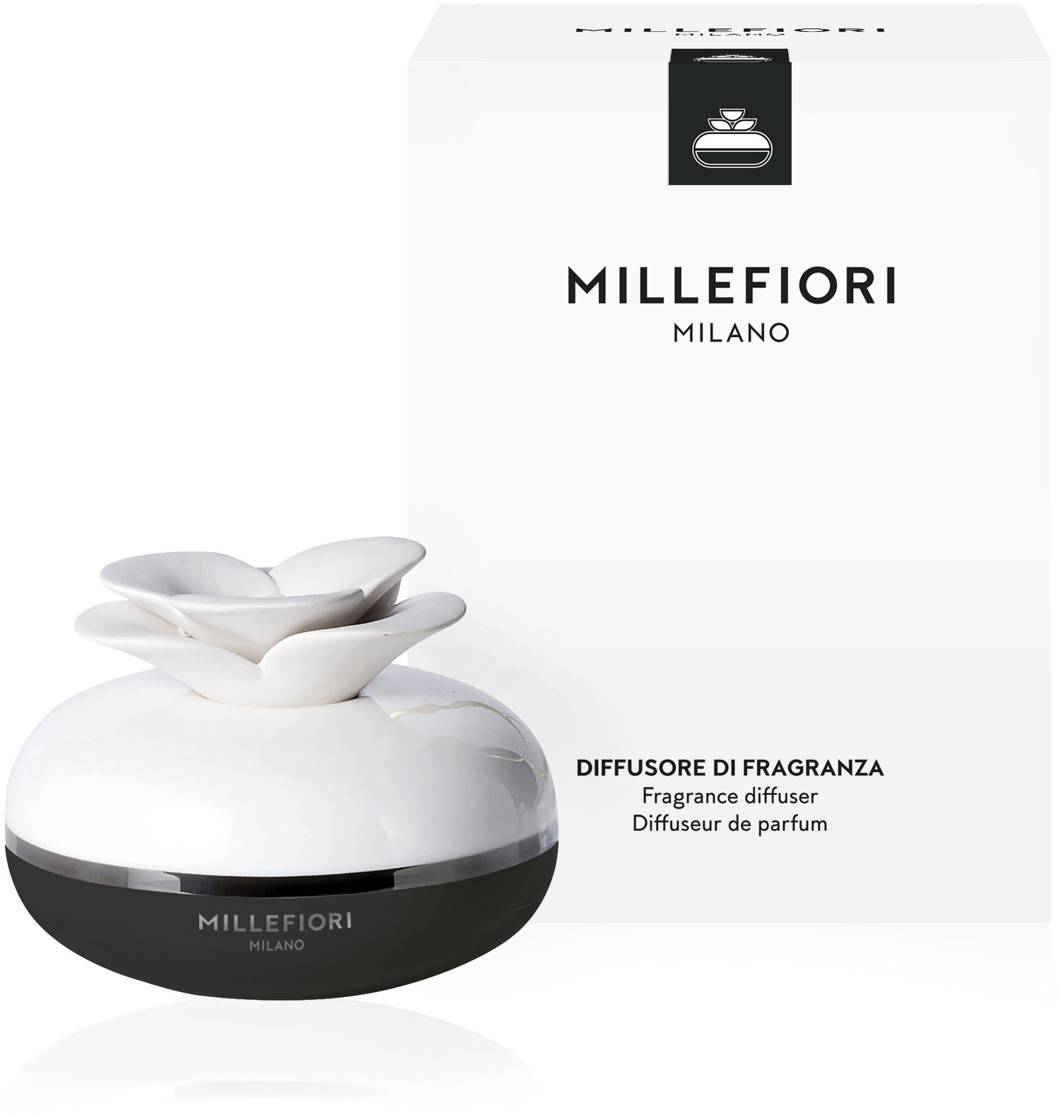 MILLEFIORI MILANO Air Design Flower Black 130 ml