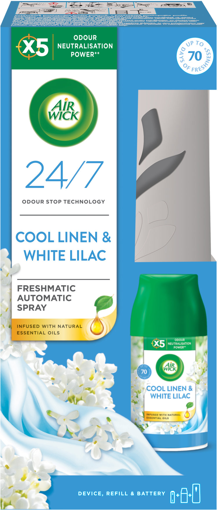 AIR WICK Freshmatic komplet Vůně svěžího prádla 250 ml