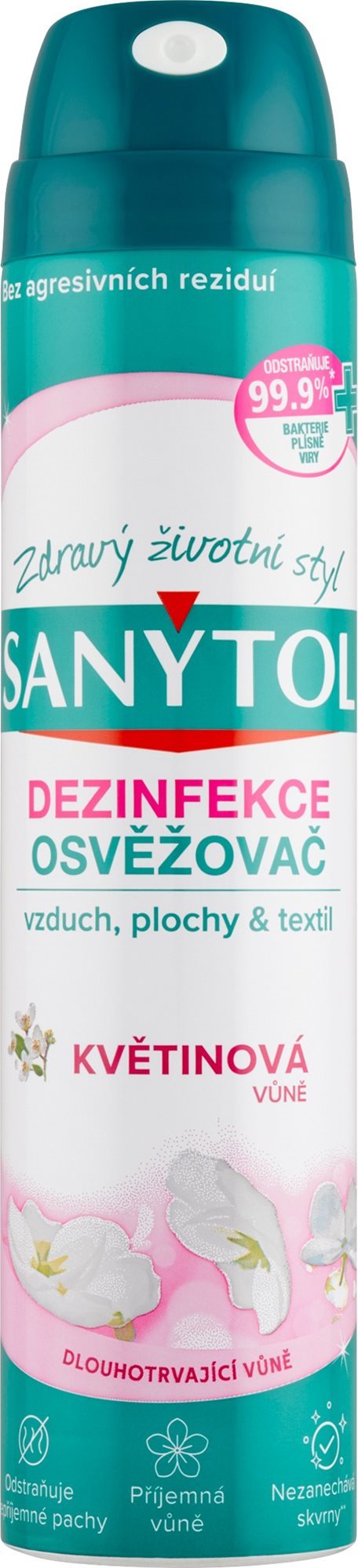 SANYTOL Dezinfekční osvěžovač vzduchu květinová vůně 300 ml