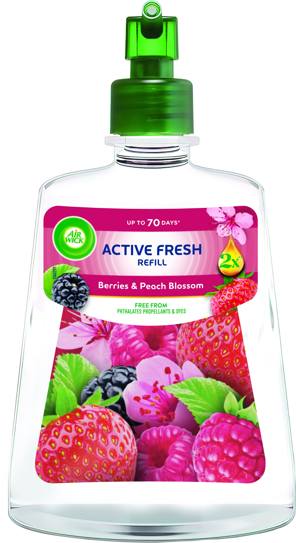AIR WICK Active Fresh Automatic náplň Lesní plody a broskvový květ 228 ml