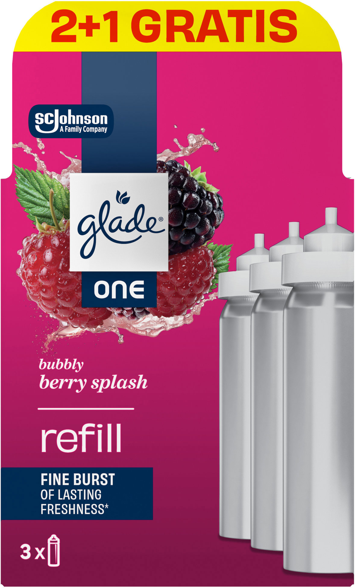 GLADE One Bubble Berry náplň 3× 10 ml