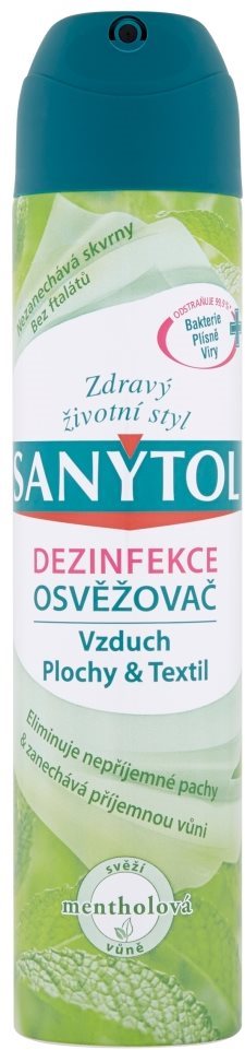 SANYTOL Dezinfekční osvěžovač vzduchu menthol 300 ml