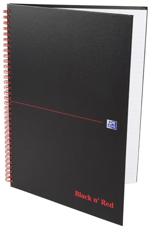 Notebook OXFORD Black n´ Red A4, 70 listů, linkovaný