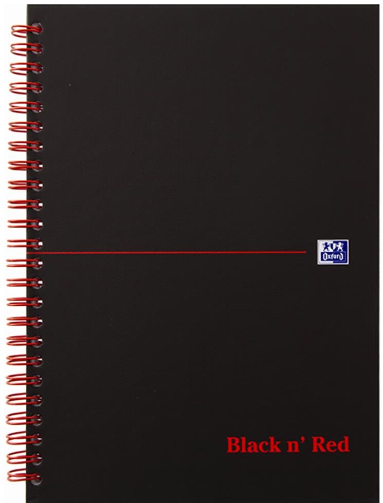 Notebook OXFORD Black n´ Red A5, linkovaný, 70 listů