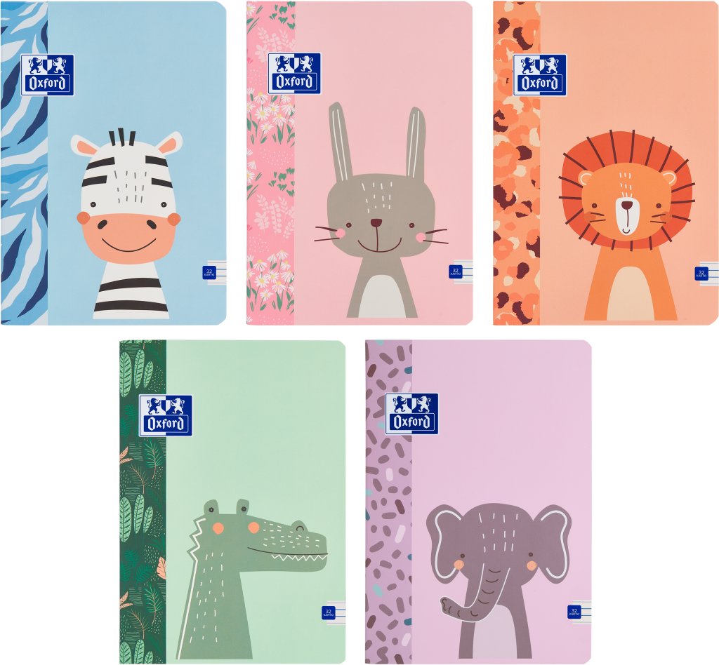 Školní sešit OXFORD Kids A5 - dvojlinkový sešit pro děti od 6 let s náhodnou barvou.