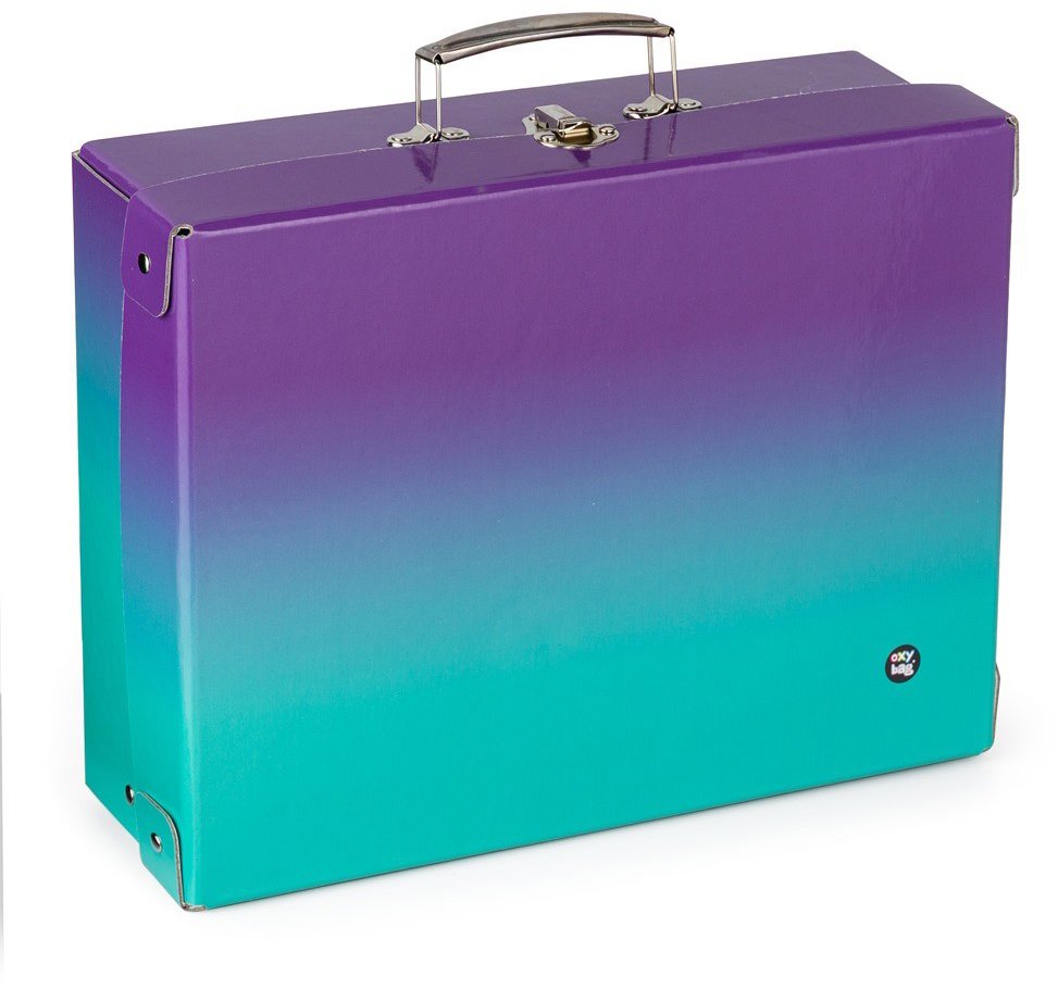 Oxybag Kufřík lamino hranatý A4 OXY Ombre Purple - blue