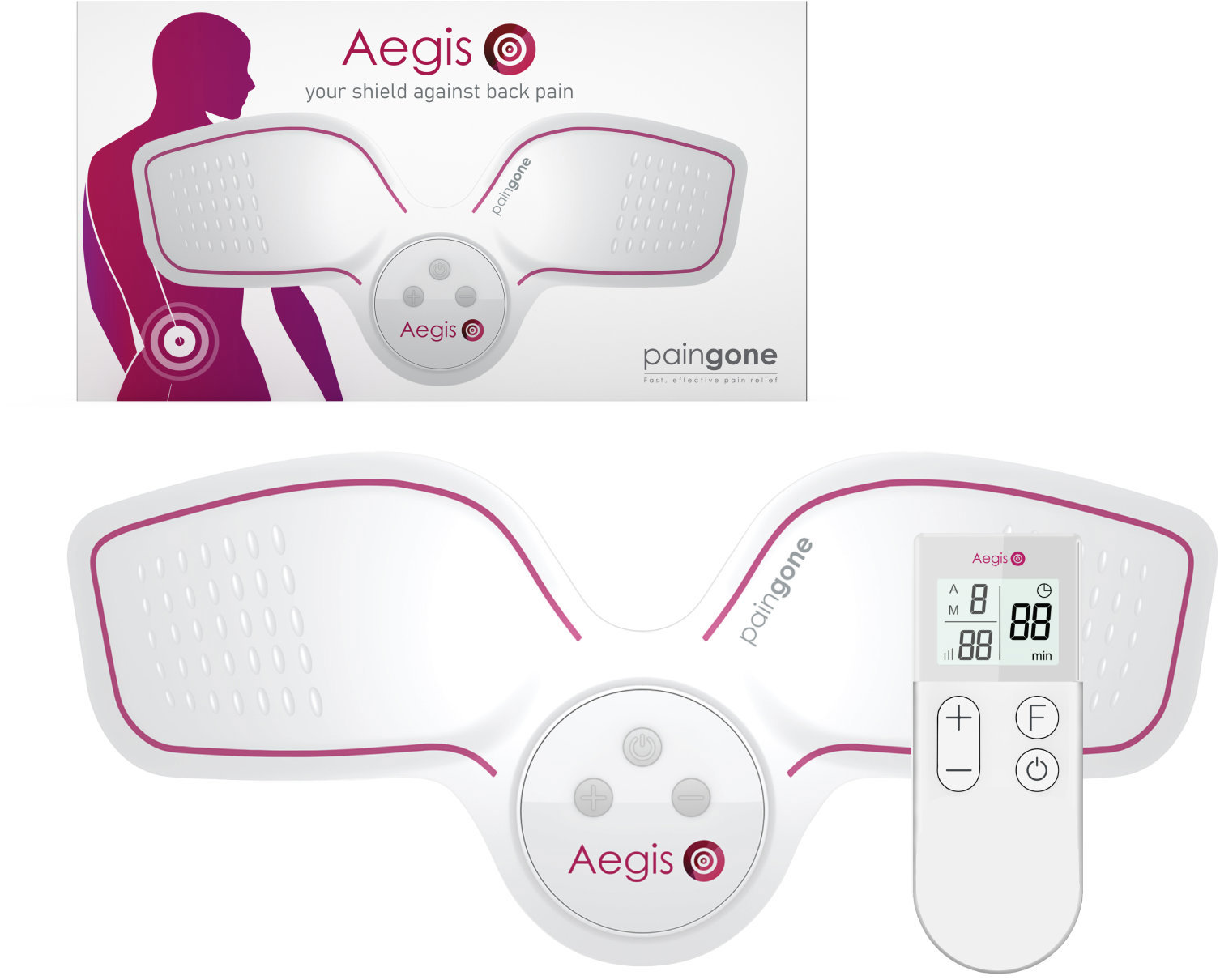 Paingone Aegis - Elektrostimulační TENS přístroj pro úlevu od bolesti zad