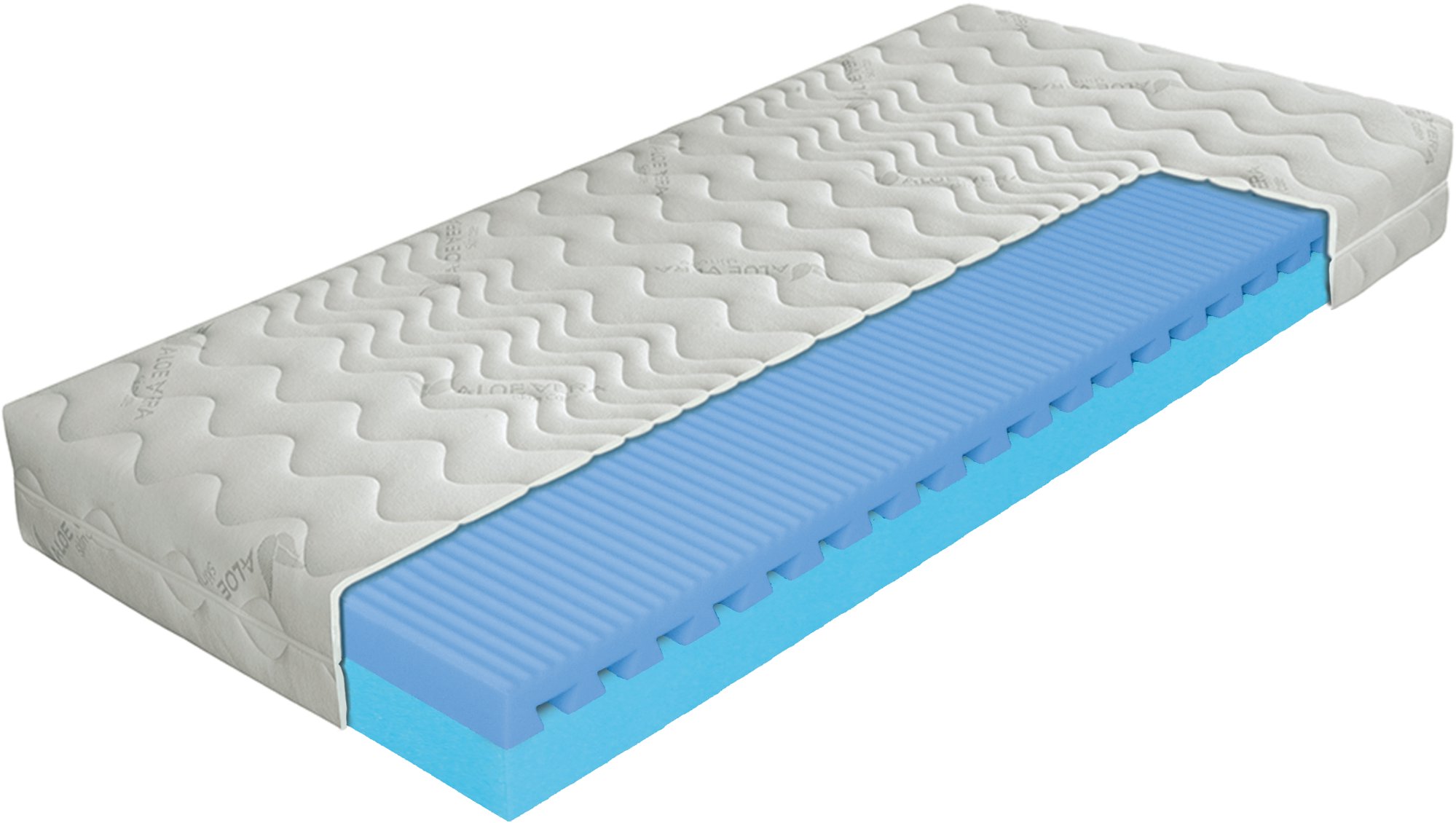 Pala Airy Foam AloeVera, zónovaná vzdušná matrace 180 × 200 cm