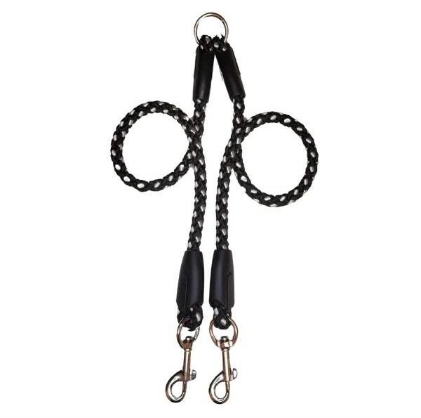 Palkar Vodítko rozdvojka pro psy 50 cm × 14 mm černo - bílé