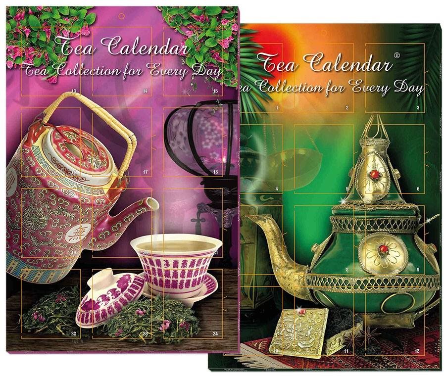 Pangea Tea Čajový adventní kalendář růžovo-zelený 24g