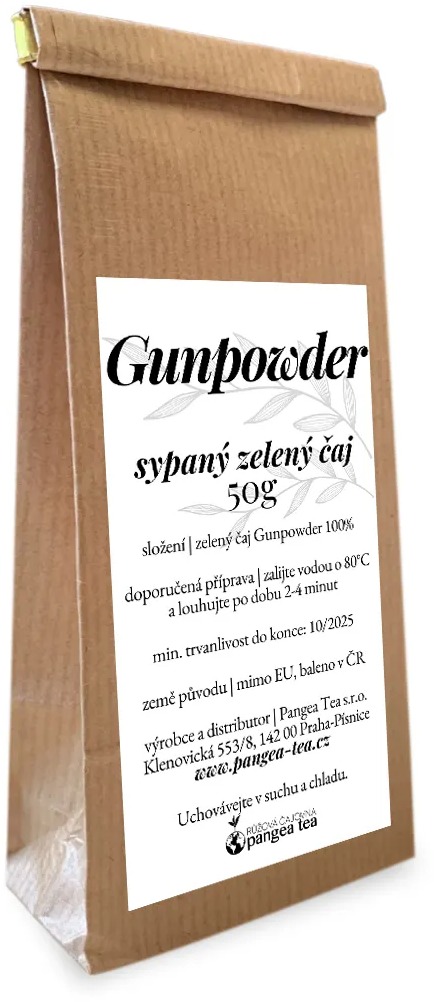 Pangea Tea zelený sypaný čaj Gunpowder 50g
