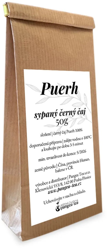 Pangea Tea černý sypaný čaj Puerh 50g