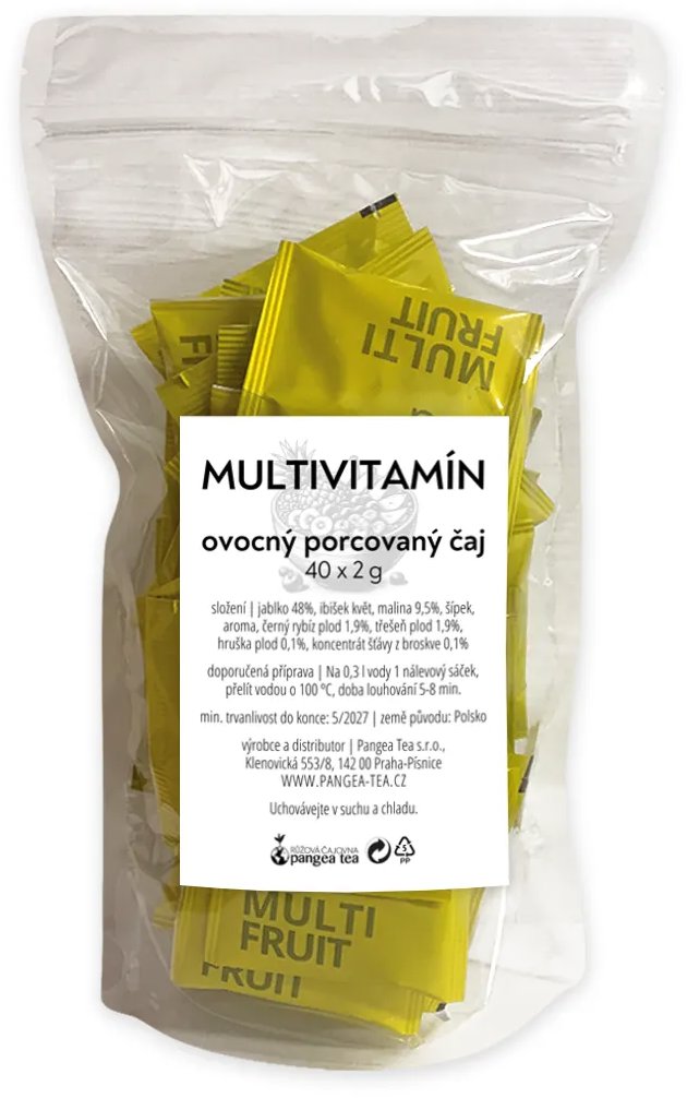 Pangea Tea Multifruit / Multivitamín, ovocný porcovaný čaj, nálevové sáčky