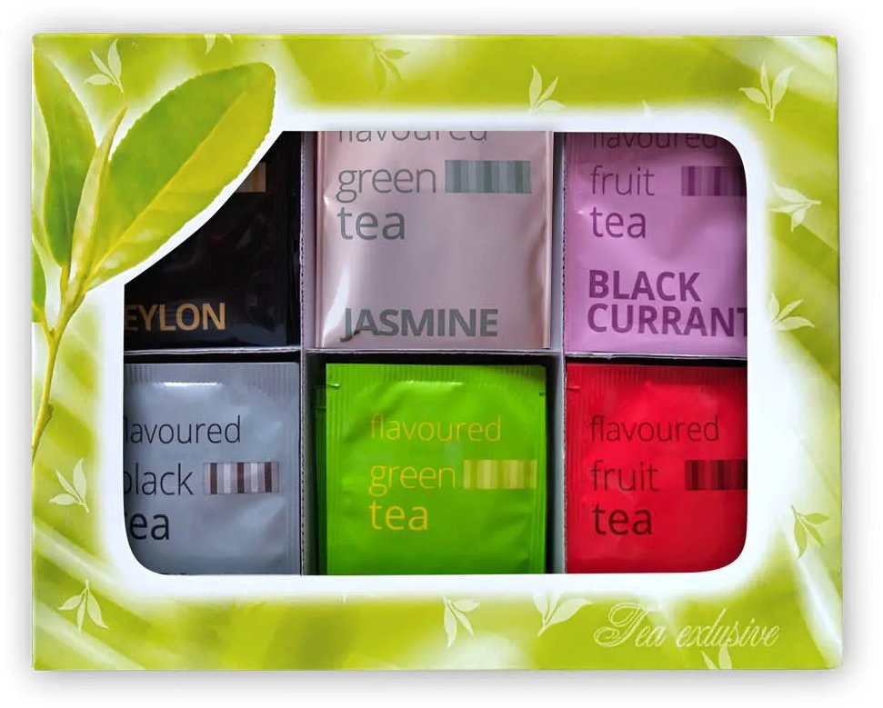 Pangea Tea Kolekce 6× 20 porcovaných čajů, porcovaný čaj mix, 225 g