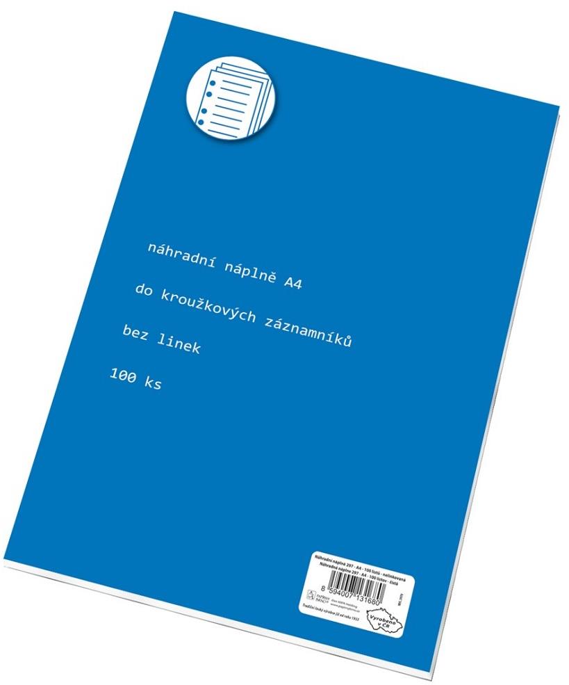Náhradní vložka Papírny Brno Karis blok A4 - čistý