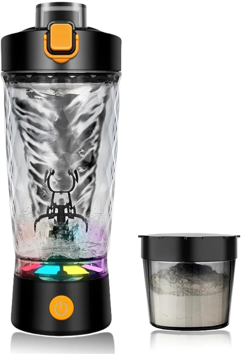 Flintronic V2 Přenosný elektrický shaker na protein 650 ml černý