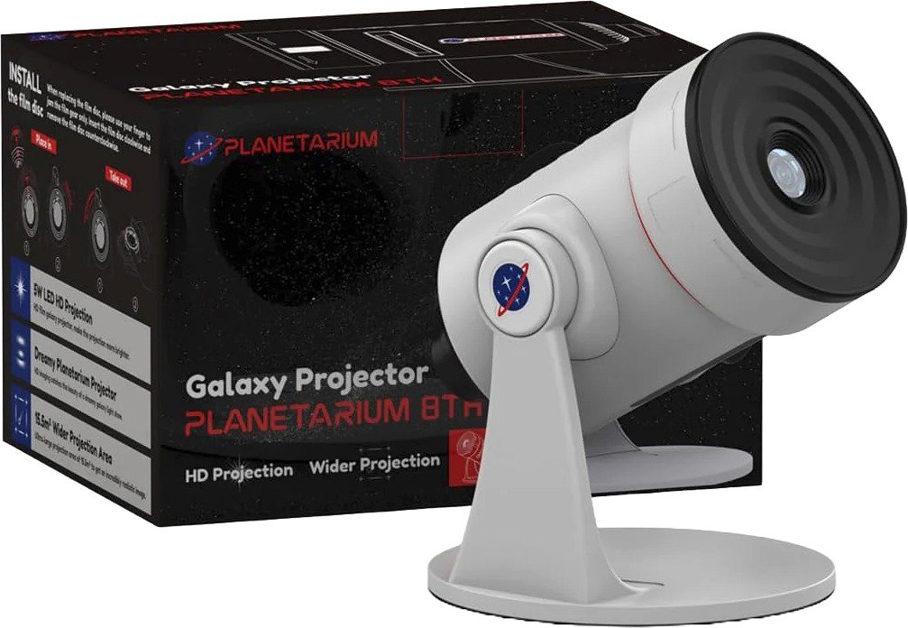 Bolong Projektor galaxie Meteor 8. gen, 10 kazet 4K, noční světlo, bílý