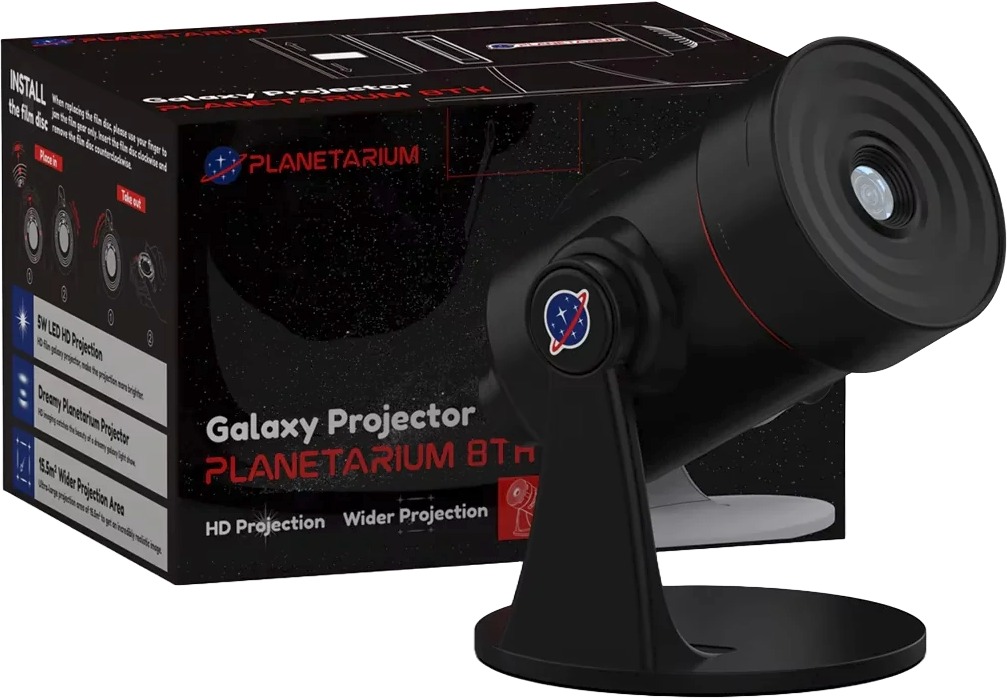 Bolong Projektor galaxie Meteor 8. gen, 10 kazet 4K, noční světlo, černý