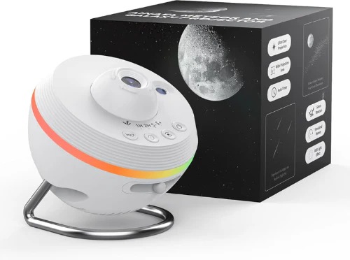Bolong Projektor galaxie s funkcí meteoritu - 13 kazet se snímky ve 4K kvalitě, bílý