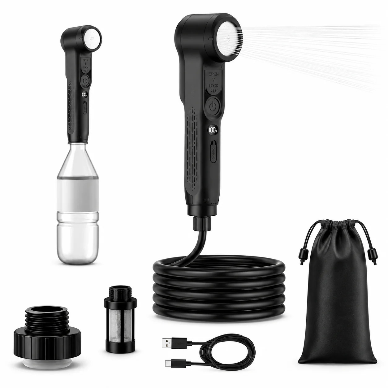 Fapiere Cestovní elektrický bidet JP-S25C – USB-C nabíjení, 2 režimy proudu, IPX6