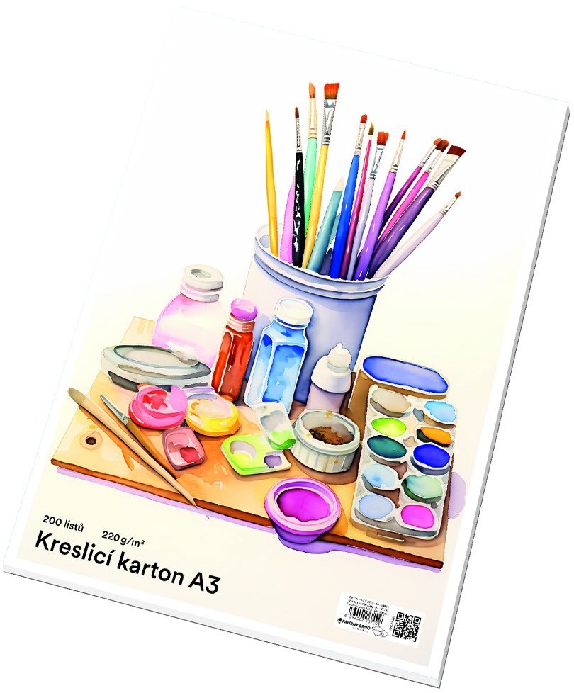 Kreslící karton A3 Papírny Brno, 220 g/m2, 200 listů
