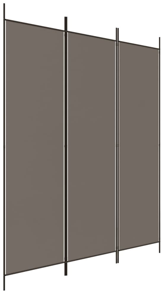 vidaXL Paraván textilní 150 × 220 cm antracitový, 3dílný 350196
