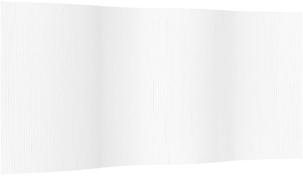 vidaXL Paraván 400 × 165 cm bambus, bílý 377003
