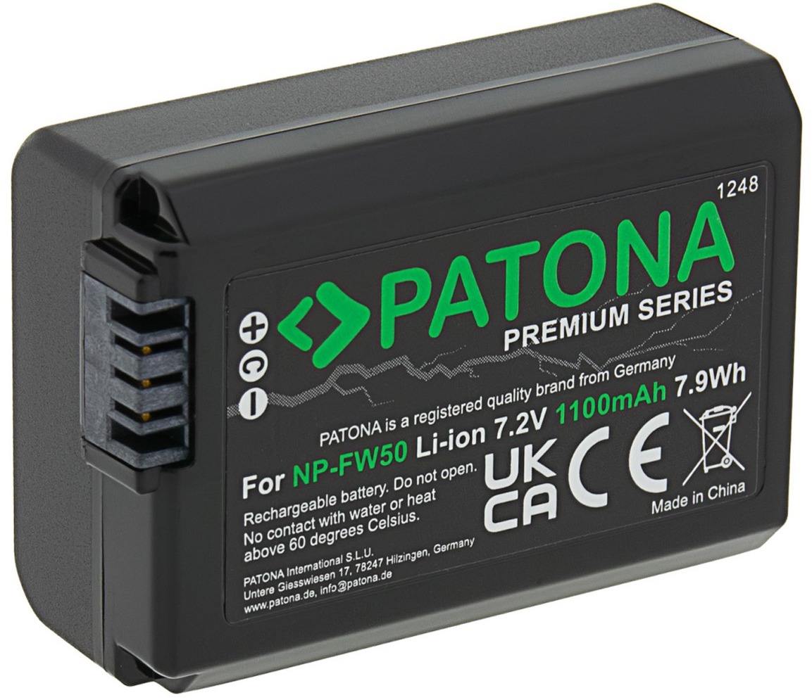 PATONA pro Sony NP-FW50 1100mAh Li-Ion PREMIUM
