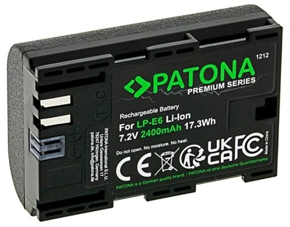PATONA pro Canon LP-E6 2400 mAh Li-Ion Premium
