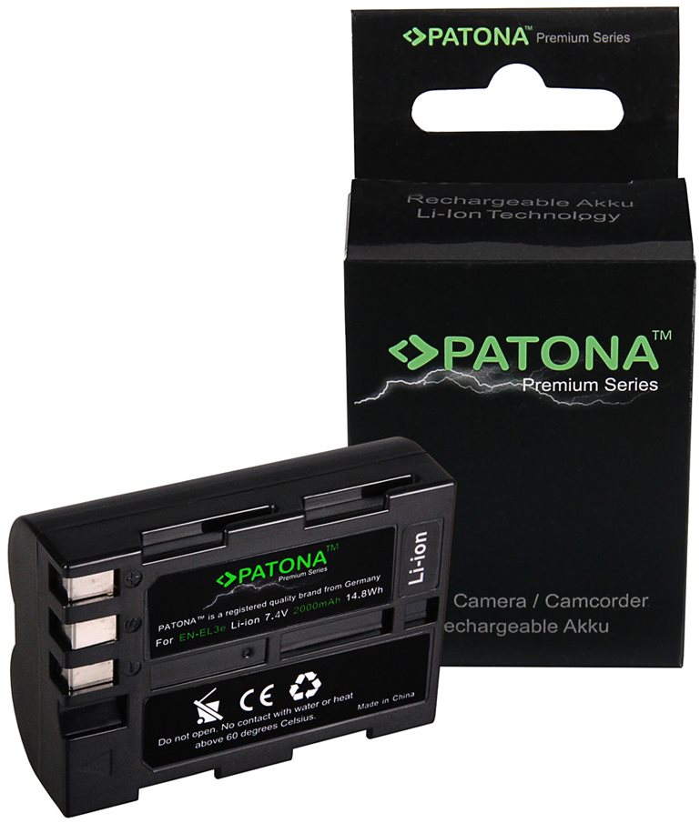 PATONA pro Nikon EN-EL3e 2000mAh Li-Ion Premium