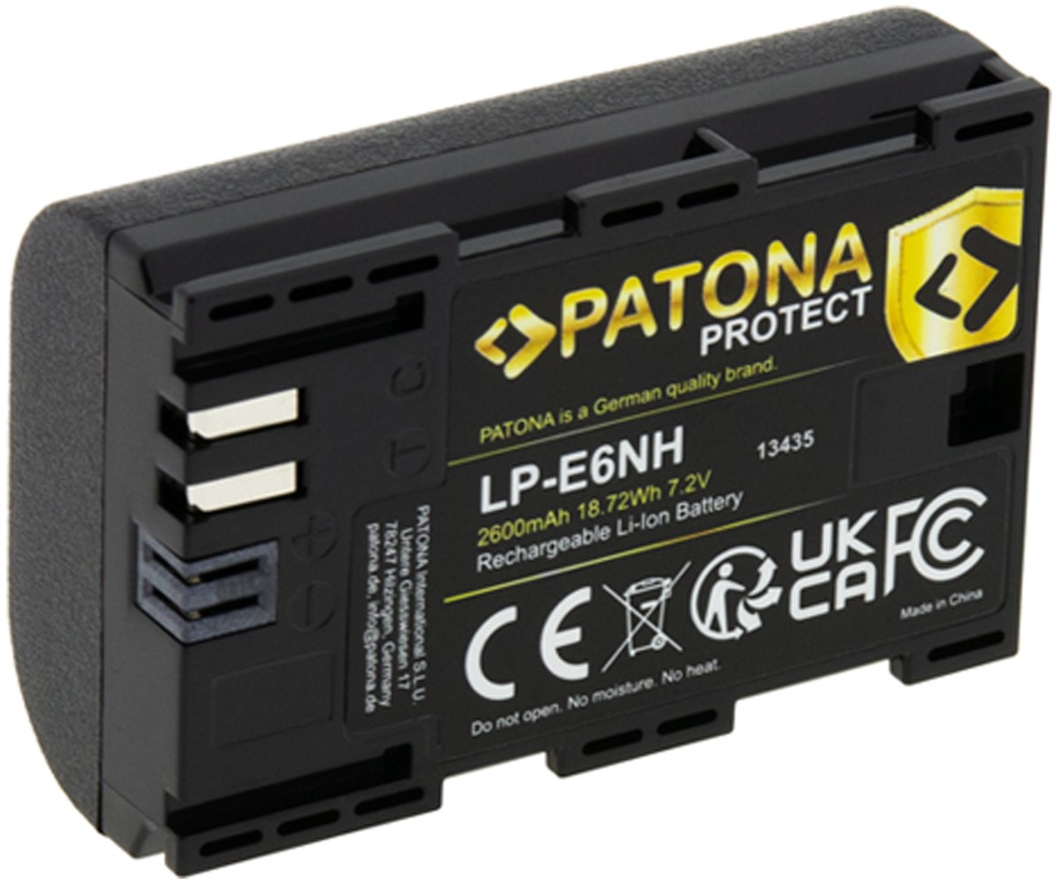 PATONA pro Canon LP-E6NH 2600mAh Li-Ion Protect EOS R5/R6