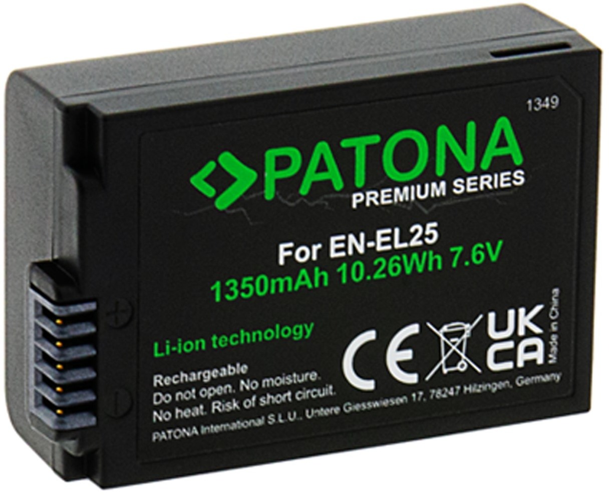 PATONA pro Nikon EN-EL25 1350mAh Li-Ion Premium Z50 / Z fc