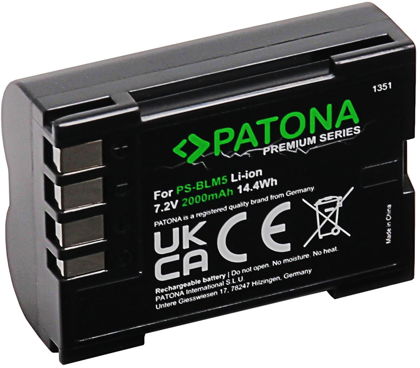 PATONA pro Olympus BLM1/BLM5 2000mAh Li-Ion 7,2V Premium
