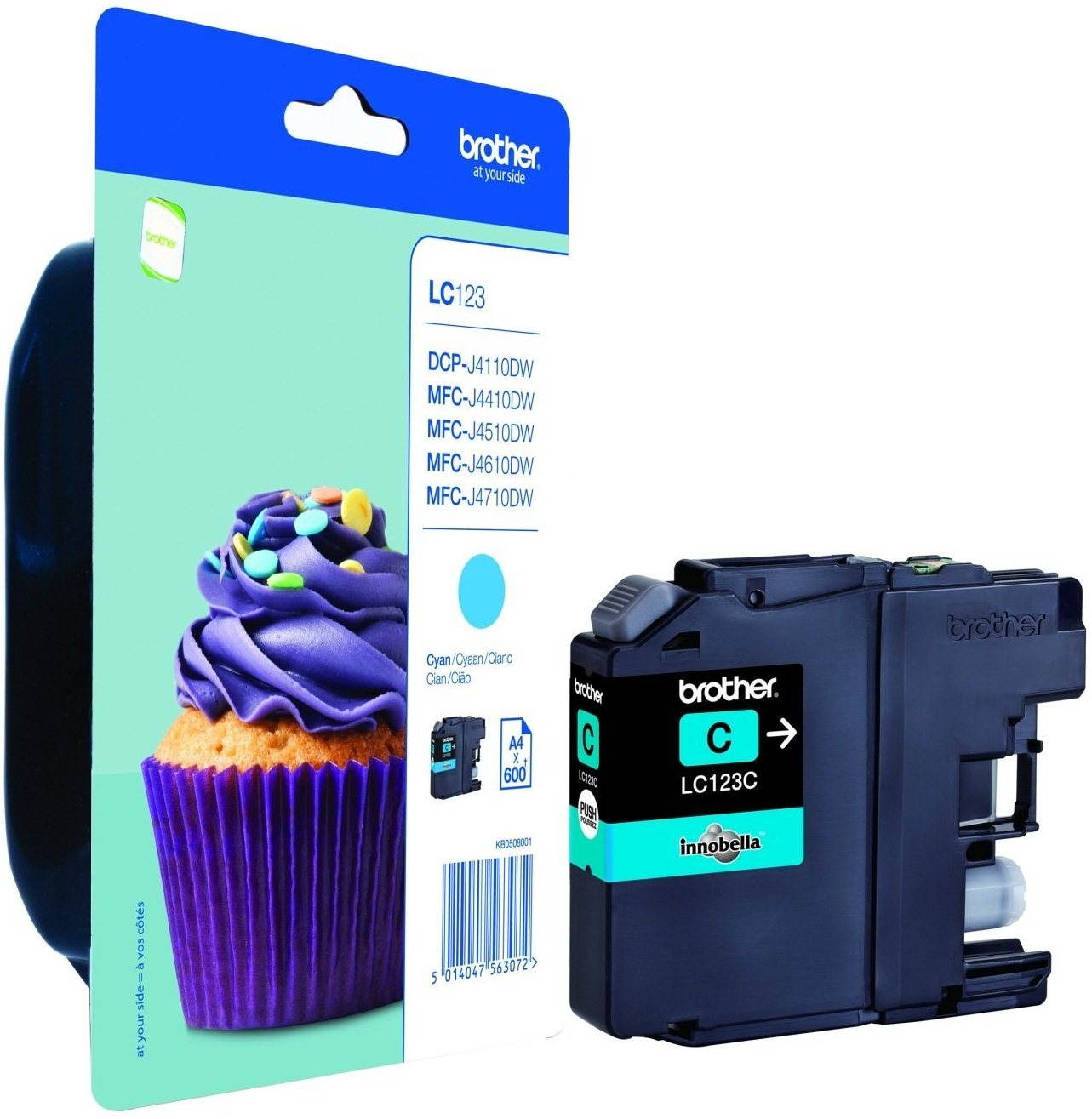 Brother LC-123C azurová - Perfektní inkoust pro vaši tiskárnu.