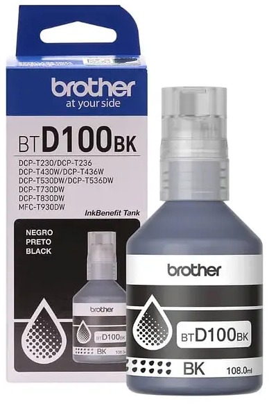 Brother BT-D100BK černý - spolehlivý a efektivní inkoust