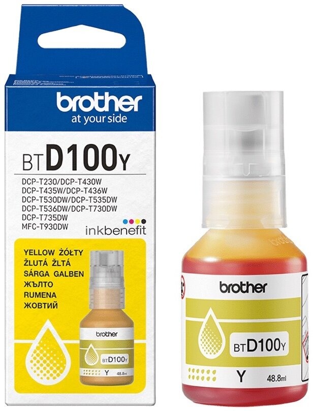Brother BT-D100Y žlutý - spolehlivý a ekonomický inkoust
