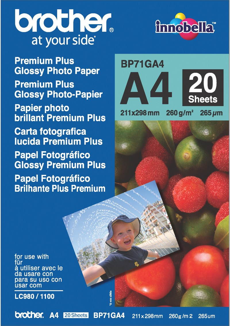 Brother BP71GA4 Premium Glossy - kvalitní fotopapír