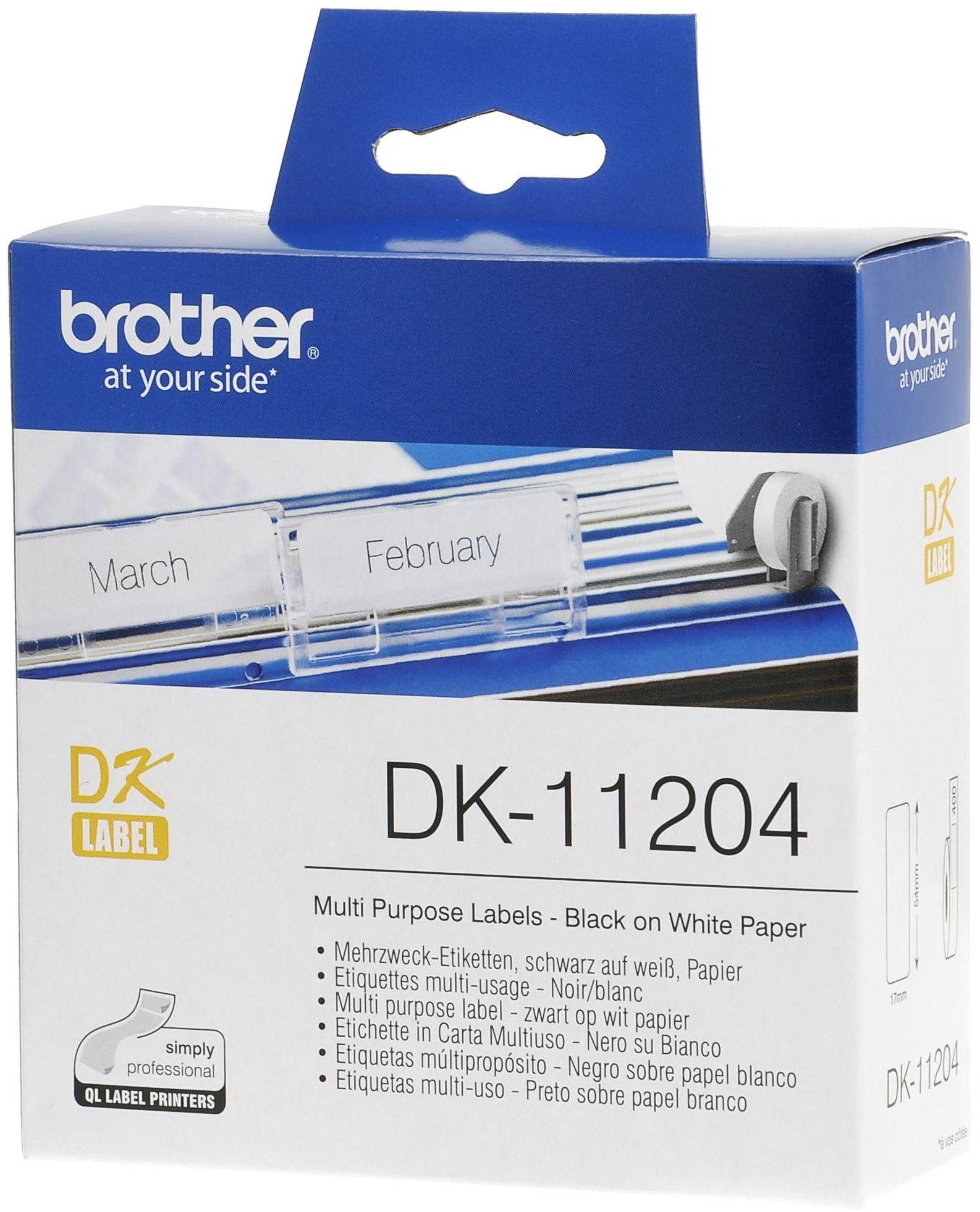 Brother DK-11204 - papírový štítek pro tiskárny a skenery