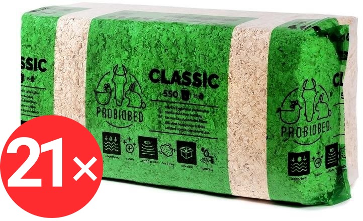 ProBioBED CLASSIC bezprašná sterilní podestýlka 550 l - paleta = 21 ks