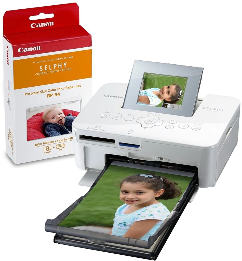 Canon SELPHY CP1000 bílá tiskárna s papíry RP-54